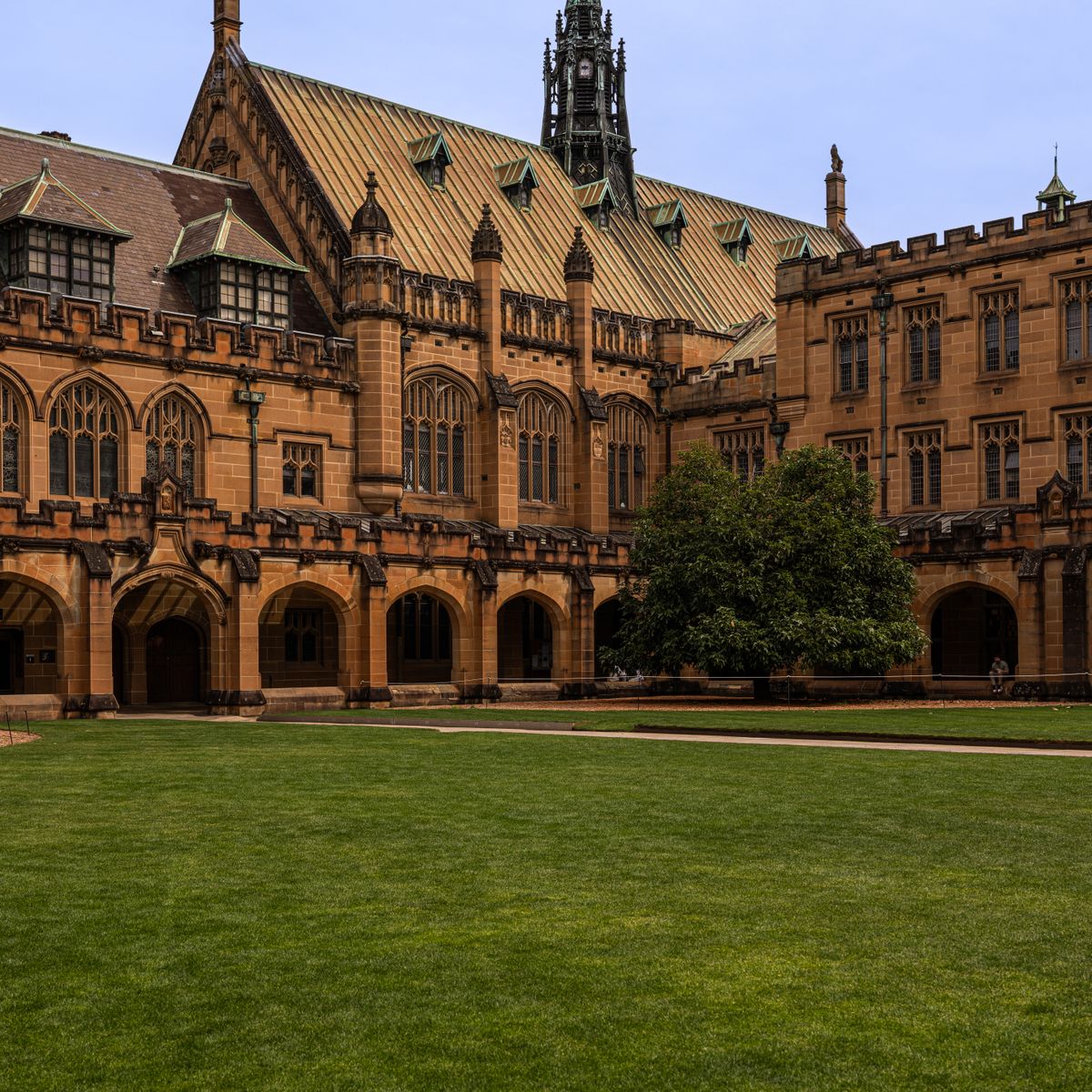 Historic sandstone quadrangle at the University of Sydney