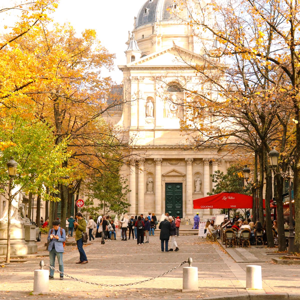 Autumn day at the Sorbonne in Paris