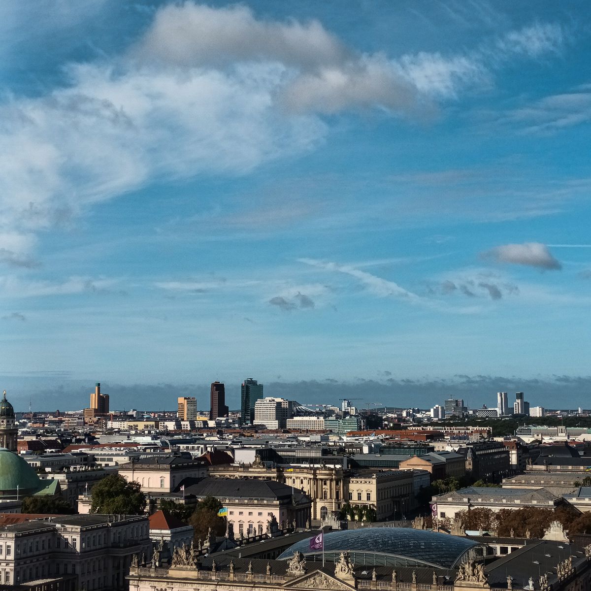 Berlin skyline with historic architecture