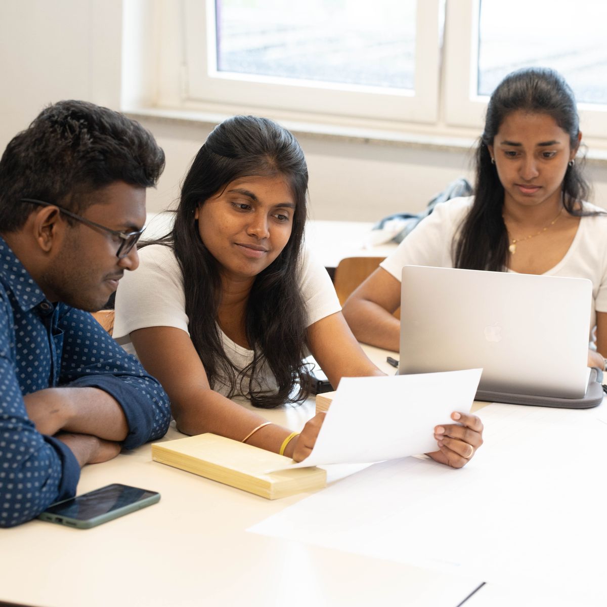 University students collaborating in a study session