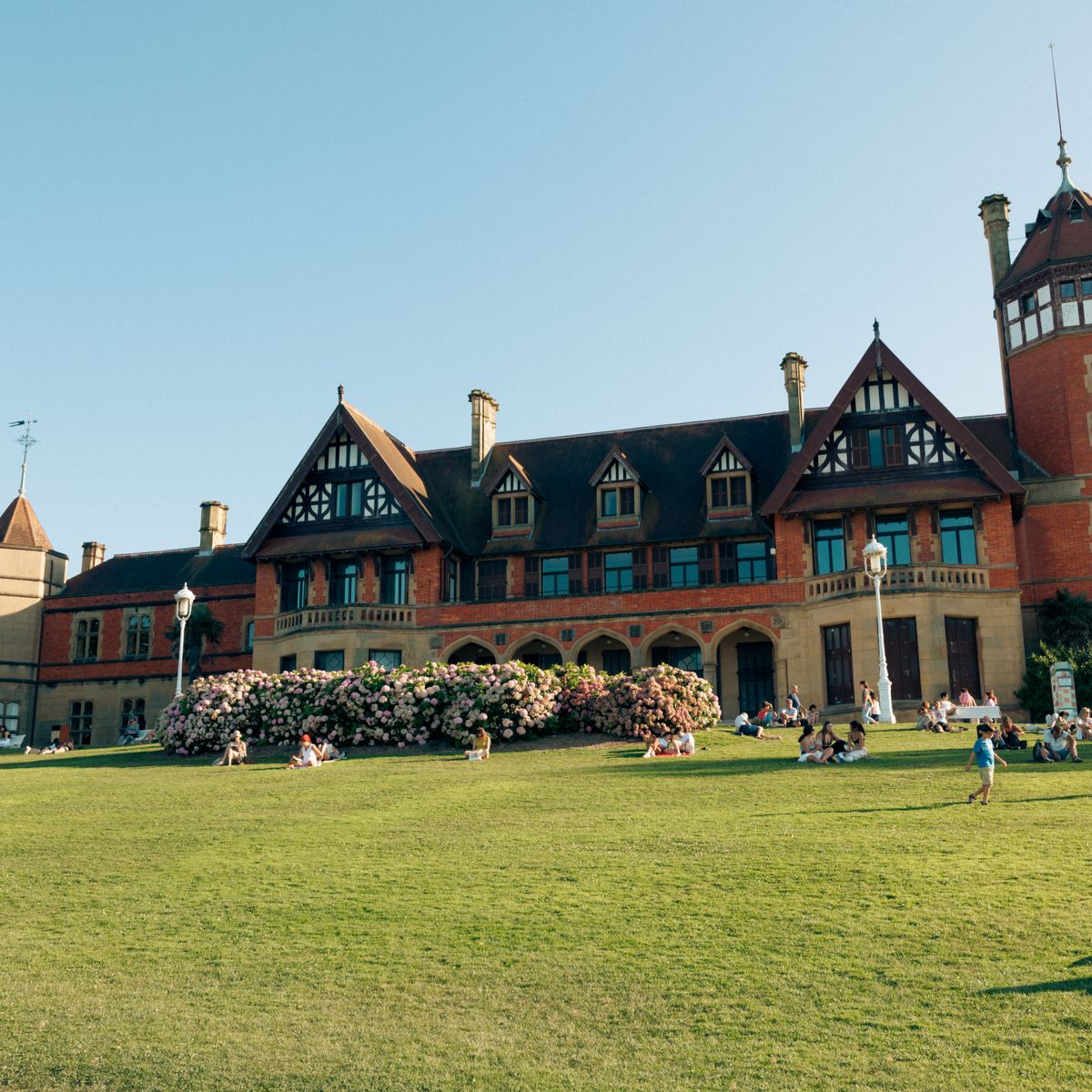 University campus building with lawns in New Zealand