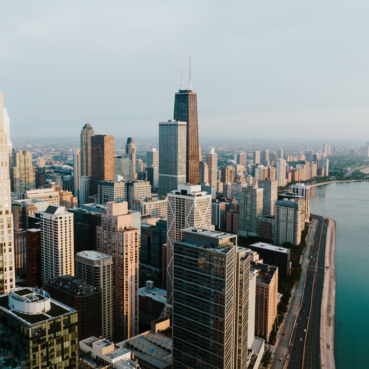 Aerial view of the New York City skyline